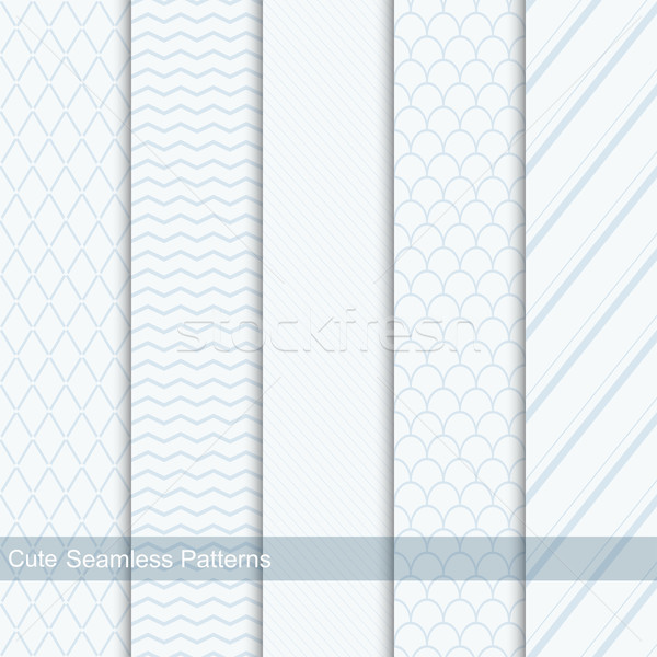 Cute seamless patterns, vector backgrounds Stock photo © ExpressVectors