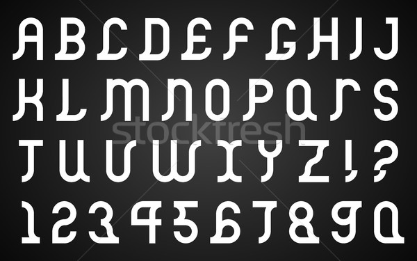 Alphabet set with numerals. Stock photo © ExpressVectors