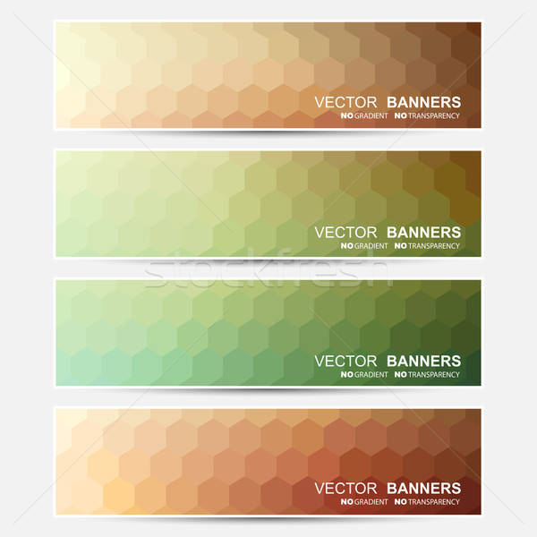 Vetor banners conjunto bandeira não gradientes Foto stock © ExpressVectors
