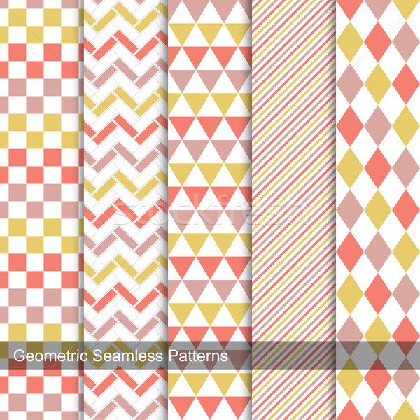 Geometric patterns - seamless vector collection. Stock photo © ExpressVectors