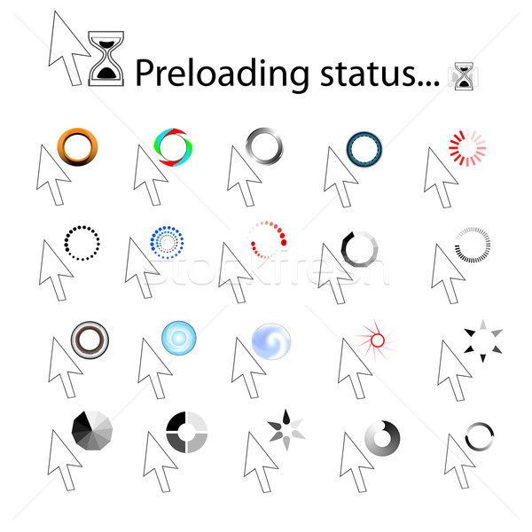 Symbole Vektor Symbol Status einfach Computer Stock foto © ExpressVectors