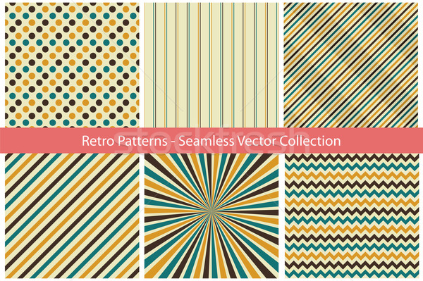 Sammlung Retro Muster Design Ideen Stock foto © ExpressVectors