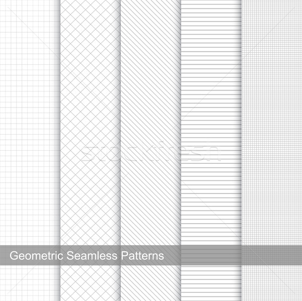 Geometric patterns - seamless vector collection. Stock photo © ExpressVectors