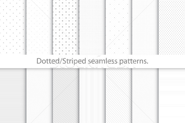Collection of seamless dotted patterns. Stock photo © ExpressVectors