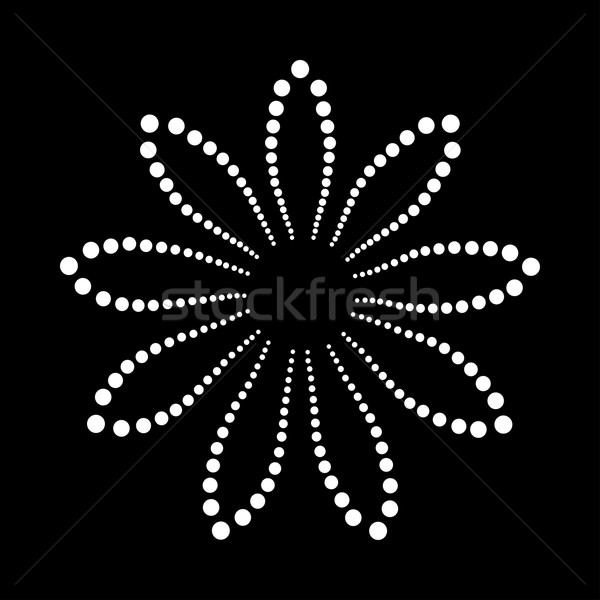 Abstract punctat negru alb textură floare Imagine de stoc © ExpressVectors
