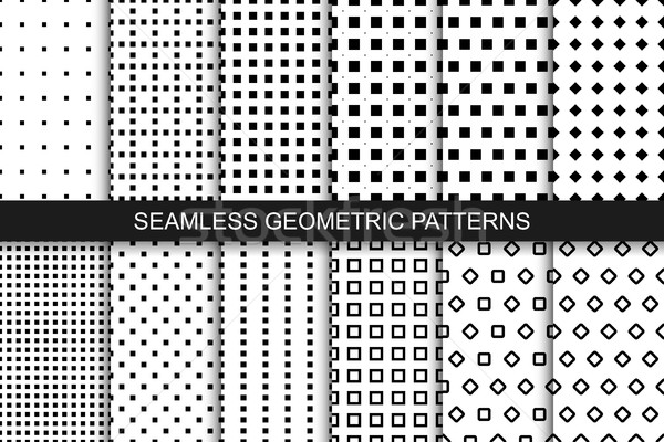 Raccolta geometrica piazze simile moda Foto d'archivio © ExpressVectors