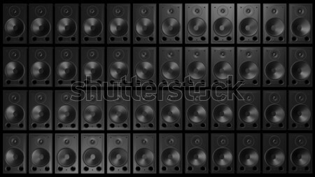 Hoparlörler duvar 3d render stereo arka plan konuşmacı Stok fotoğraf © eyeidea