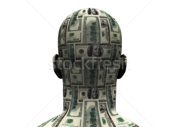 Cabeza dinero 3d atrás humanos 100 Foto stock © eyeidea