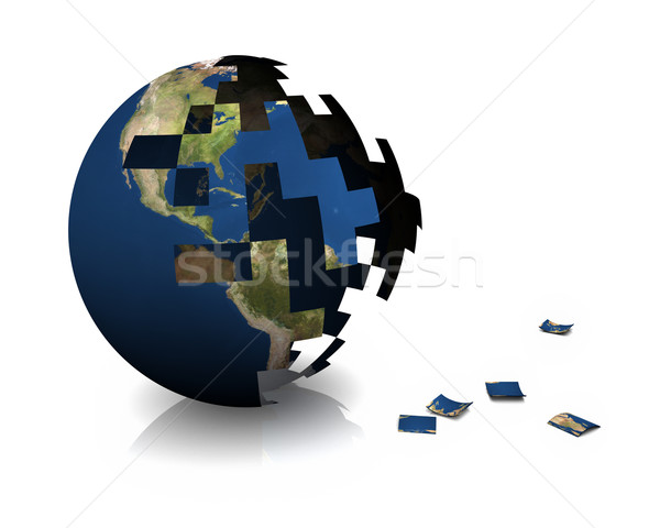 Earth Construction, 3D Puzzle Stock photo © eyeidea