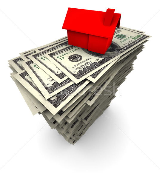 House Sitting on Stack of Hundred Dollar Bills Stock photo © eyeidea