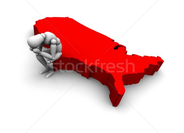 человека сидят США карта супер высокий Сток-фото © eyeidea