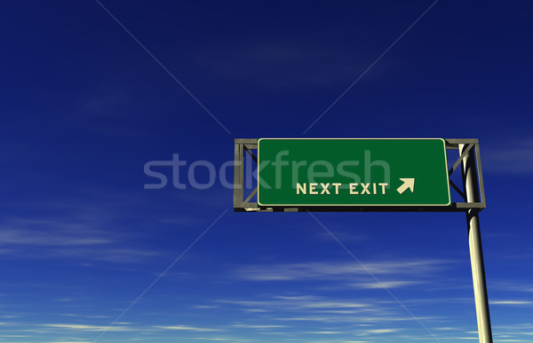 Blank - Freeway Next Exit Sign Stock photo © eyeidea