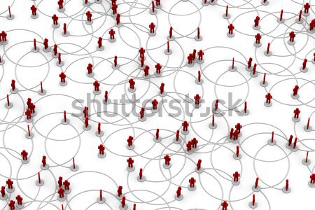 Hálózat emberek magas döntés 3d illusztráció Stock fotó © eyeidea