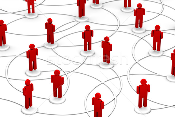 Reţea oameni comunicare Link-uri mare Imagine de stoc © eyeidea