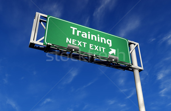 Training - Freeway Exit Sign Stock photo © eyeidea