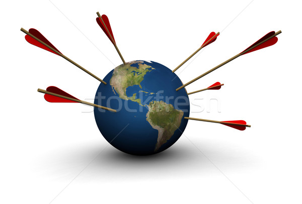 Earth Hit by Arrows Stock photo © eyeidea