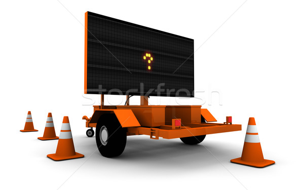 Question Mark on Road Work Sign (Small) Stock photo © eyeidea