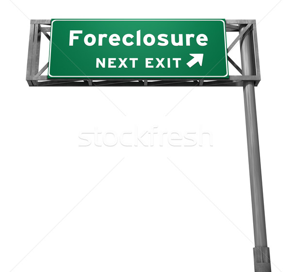 Foreclosure - Freeway Exit Sign (isolated) Stock photo © eyeidea