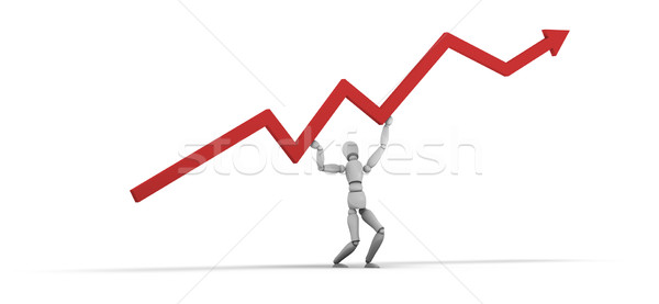 Person Lifting Line Graph Stock photo © eyeidea