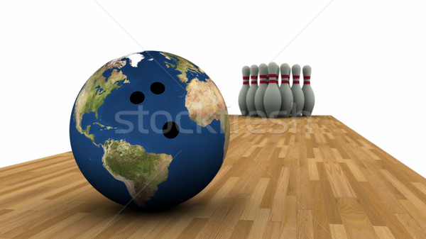 Earth Bowling! Stock photo © eyeidea
