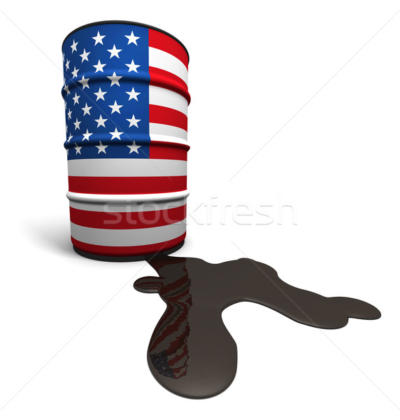 нефть барабан США флаг текстуры 3d иллюстрации Сток-фото © eyeidea