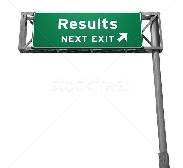 Results Freeway Exit Sign Stock photo © eyeidea