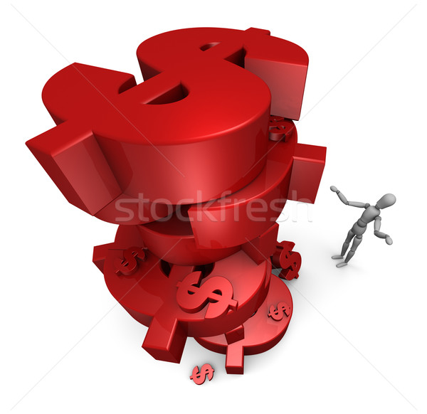 Person and a Stack of Dollars Stock photo © eyeidea