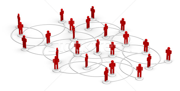 Reţea oameni mare ilustrare 3d Imagine de stoc © eyeidea