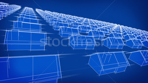 Blueprint Hundreds of Houses Stock photo © eyeidea