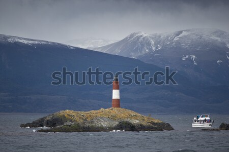 Lighthouse Les Eclaireurs on the Beagle Channel Stock photo © faabi