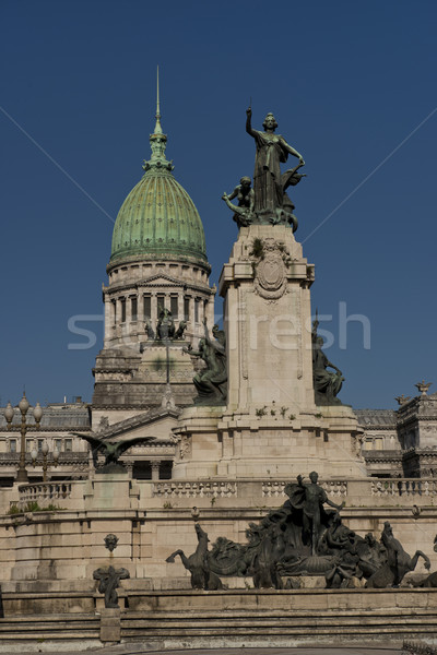 Fuente frente congreso palacio Argentina Buenos Aires Foto stock © faabi
