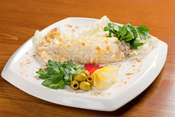 イカ 詰まった 魚 野菜 食品 アジア ストックフォト © fanfo