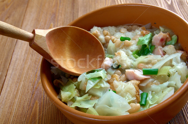 Faimos tuscan supă pâine legume alimente Imagine de stoc © fanfo