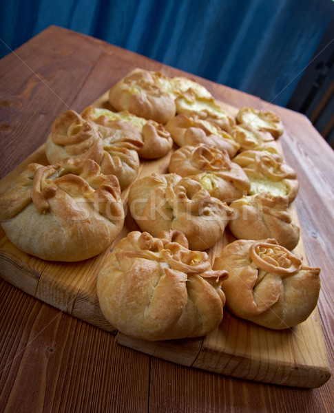 Foto stock: Russo · tortas · queijo · ervas · comida · casa