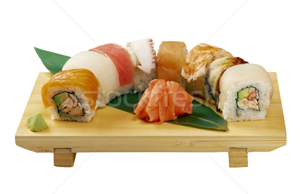 Japoński sushi tradycyjny japońskie jedzenie biały Zdjęcia stock © fanfo