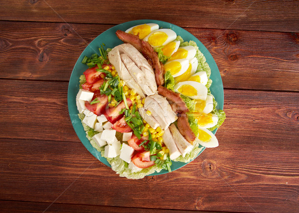 Salata renkli domuz pastırması tavuk Stok fotoğraf © fanfo