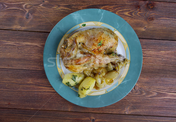 Frans kip ui jus vlees Stockfoto © fanfo