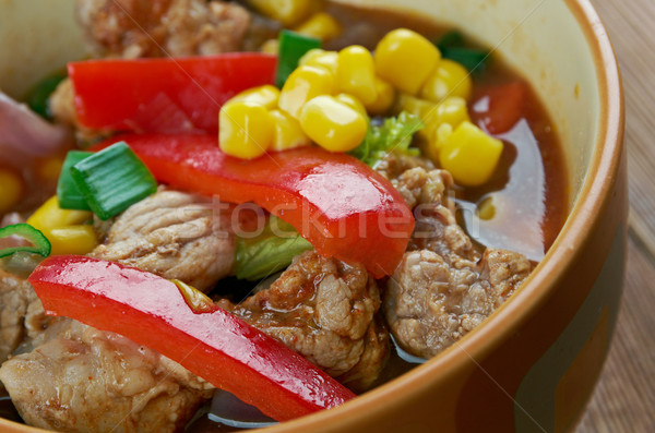 [[stock_photo]]: Smoky · frontière · soupe · style · dîner