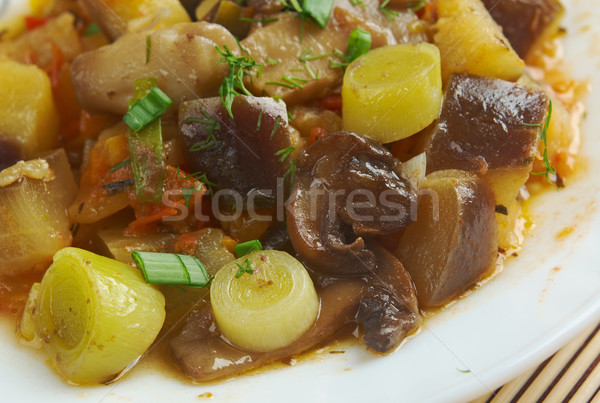 Bakłażan grzyby francuski żywności obiedzie zimno Zdjęcia stock © fanfo
