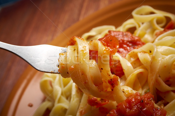 Sicilian homemade   pasta  Fettuccine Stock photo © fanfo