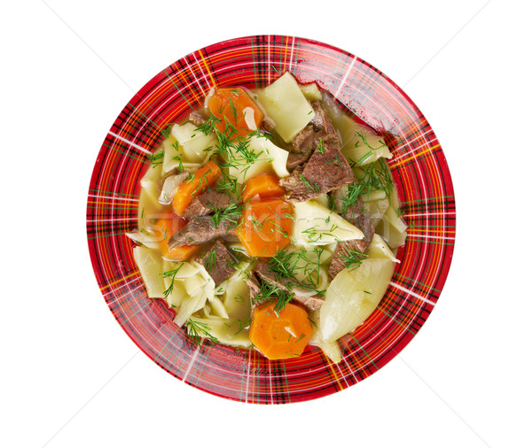 Kullama. boiled meat with  noodles Stock photo © fanfo
