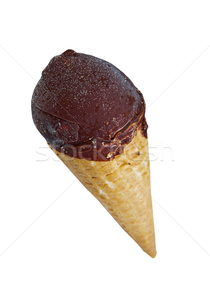 Chocolate sauce vanilla ice cream Stock photo © fanfo