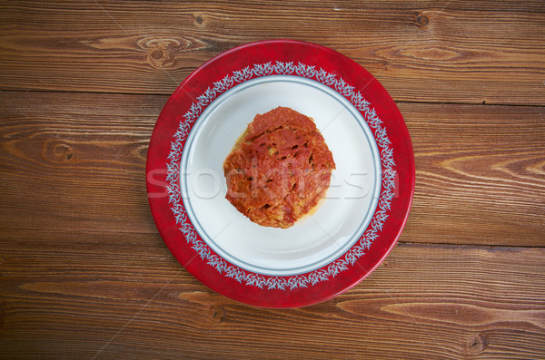 ズッキーニ 詰まった 牛肉 コメ イタリア語 ストックフォト © fanfo