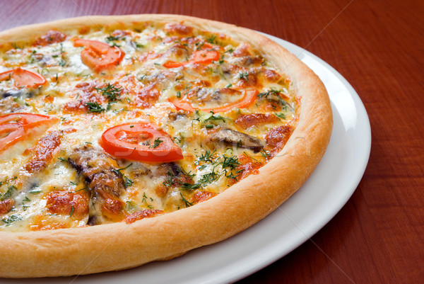 ストックフォト: ピザ · スタジオ · クローズアップ · イタリア語 · キッチン · レストラン