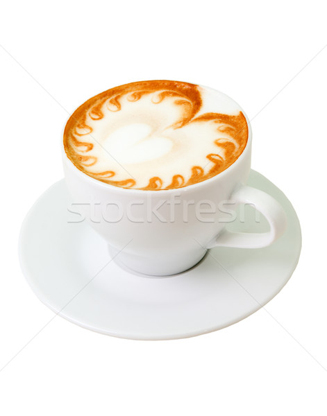 Laat koffie chocolade witte voedsel glas Stockfoto © fanfo
