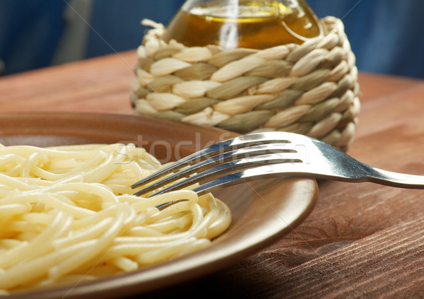 Foto d'archivio: Spaghetti · primo · piano · alimentare · ristorante · cena