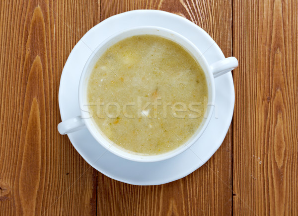 Creamy cabbage and sorrel soup Stock photo © fanfo