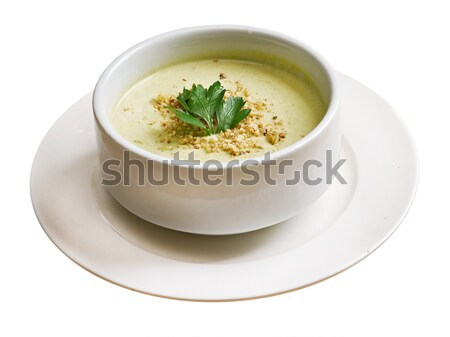 ストックフォト: 野菜 · クリーム · スープ · ブリュッセル · プレート