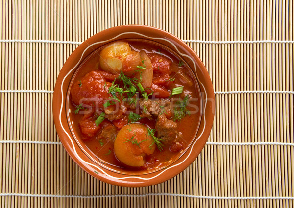 Grecki wołowiny tradycyjny mięsa ryżu warzyw Zdjęcia stock © fanfo