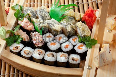 Foto stock: Sushi · comida · japonesa · navio · tradicional · peixe · mar